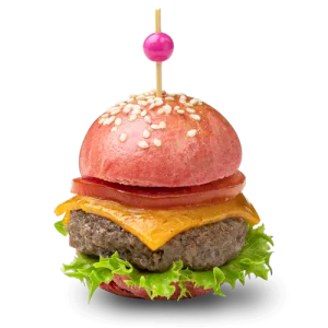 Mini Cheese Burger - Red Bun
