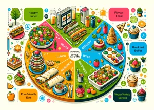 Office Catering Infographic explaining different aspects of catering in office