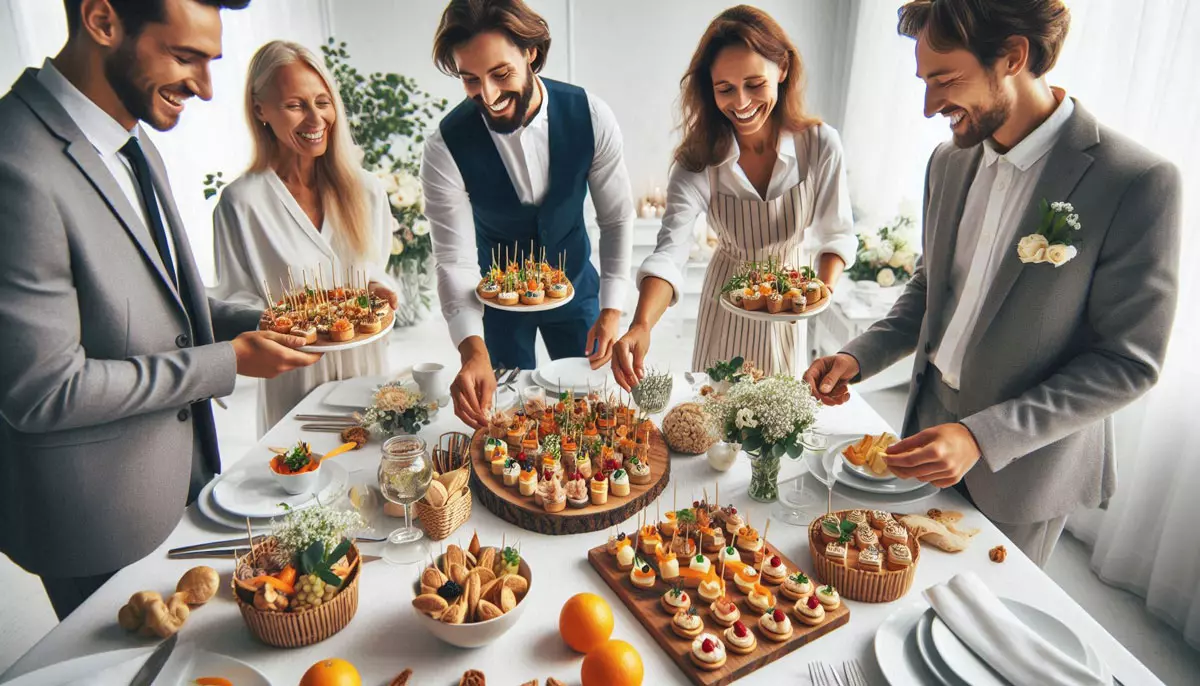 Gluten-free food serving at the party in London